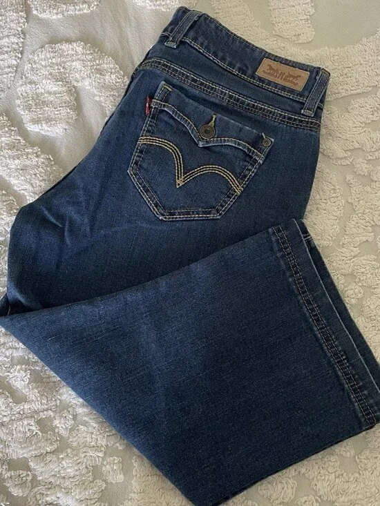 Levi's Vintage Capri Blue Denim Jeans Mid/low Rise Women Size 12 (mod Size 8) - Picture 3 of 12